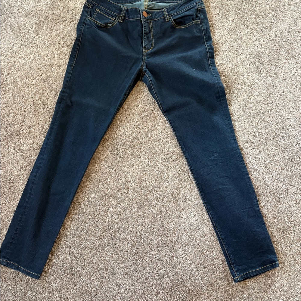 CAbi Bree Dark Wash Indigo Skinny Jeans Size 10 Style #755
